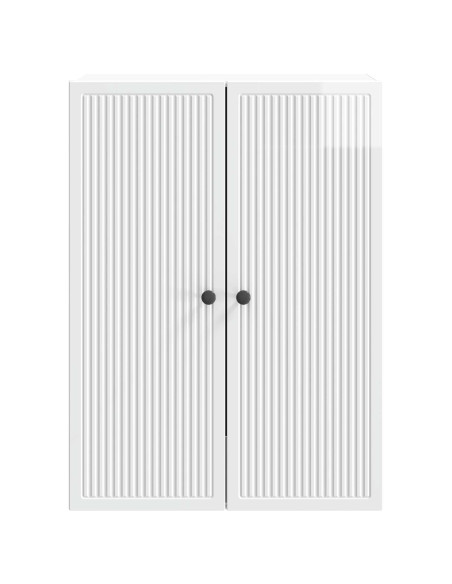Mobiletto a muro Bianco Lucido 66 x 34,5 x 90 cm