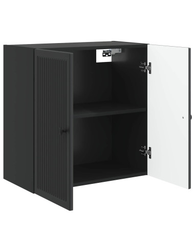 Mobiletto a muro Nero 59 x 31 x 60 cm Legno ingegnerizzato