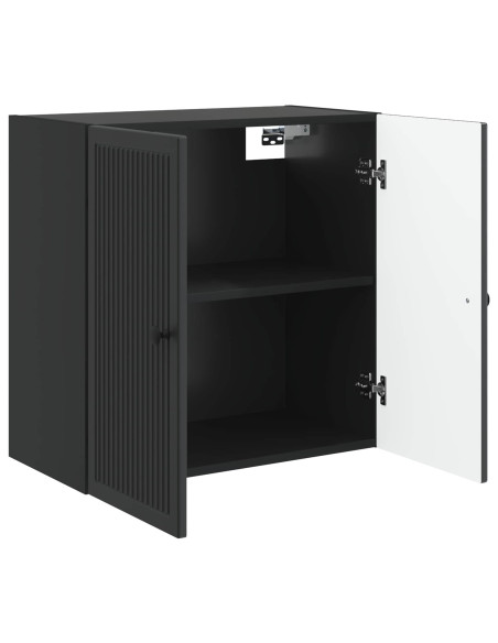 Mobiletto a muro Nero 59 x 31 x 60 cm Legno ingegnerizzato