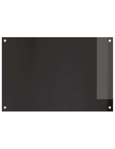 Schienale da cucina 2 pcs Nero 90 x 60 cm vetro temperato