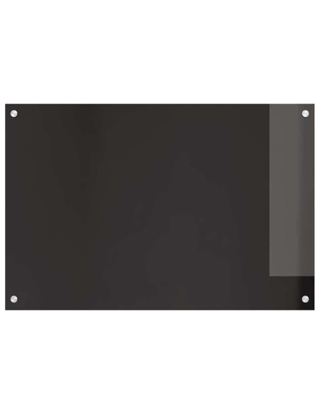 Schienale da cucina 2 pcs Nero 90 x 60 cm vetro temperato