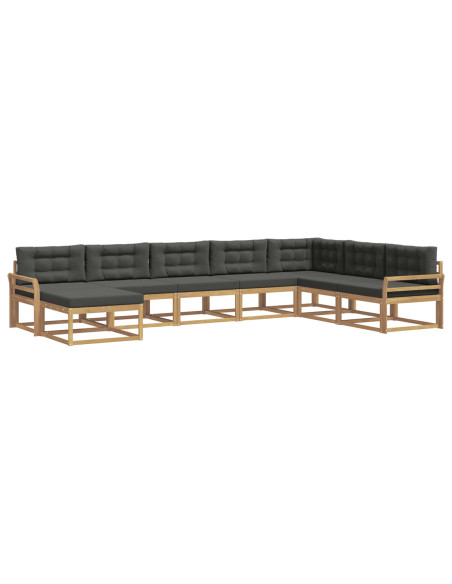 Set di divani da esterno 8 pcs Bianco e Antracite