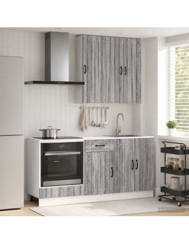Unità Cucina LUCCA 5 pcs Sonoma grigio Legno ingegnerizzato