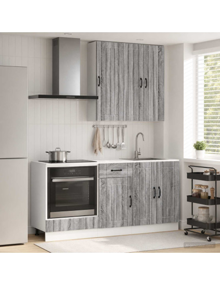 Unità Cucina LUCCA 5 pcs Sonoma grigio Legno ingegnerizzato