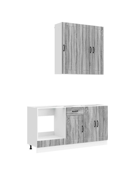 Unità Cucina LUCCA 5 pcs Sonoma grigio Legno ingegnerizzato