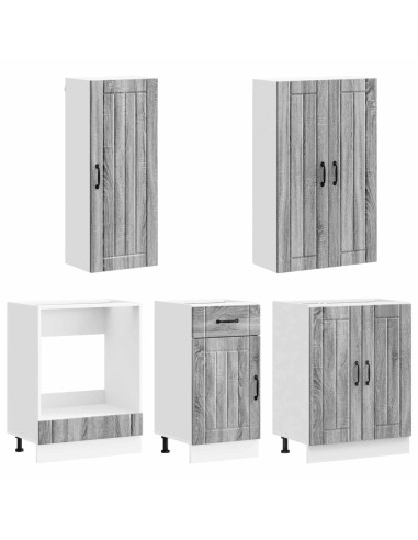 Unità Cucina LUCCA 5 pcs Sonoma grigio Legno ingegnerizzato