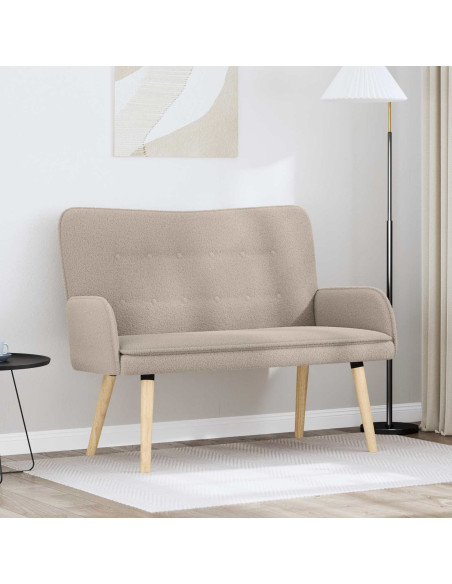 Divano a 2 Posti Grigio Chiaro 115 x 61 x 87 cm Bouclé