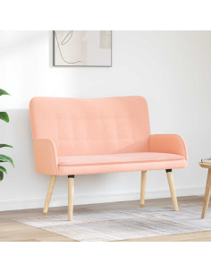 Divano a 2 Posti Rosa 115 x 61 x 87 cm Bouclé