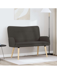 Divano a 2 Posti Grigio Scuro 115 x 61 x 87 cm Bouclé