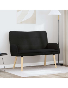 Divano a 2 Posti Nero 115 x 61 x 87 cm Bouclé