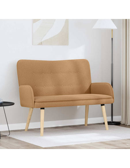 Divano a 2 Posti Beige 115 x 61 x 87 cm Bouclé