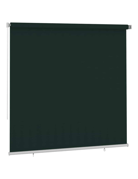 Tenda a Rullo per Esterni 240x230 cm Verde Scuro HDPE