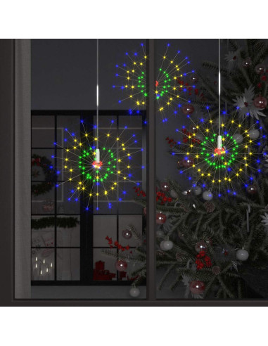 Luci di Natale Fuochi Artificio 2pz Multicolore 20 cm 280 LED