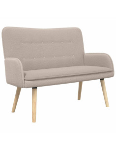 Divano a 2 Posti Grigio Chiaro 115 x 61 x 87 cm Bouclé 2