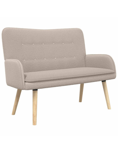 Divano a 2 Posti Grigio Chiaro 115 x 61 x 87 cm Bouclé
