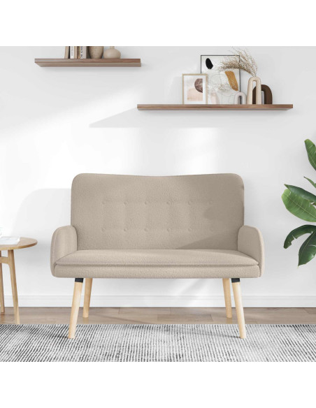Divano a 2 Posti Grigio Chiaro 115 x 61 x 87 cm Bouclé