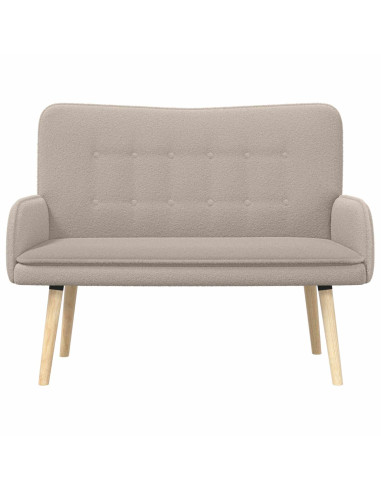 Divano a 2 Posti Grigio Chiaro 115 x 61 x 87 cm Bouclé