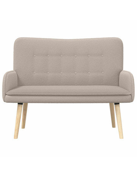 Divano a 2 Posti Grigio Chiaro 115 x 61 x 87 cm Bouclé