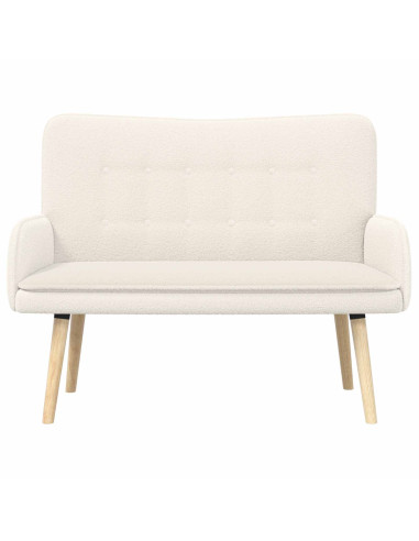 Divano a 2 Posti Crema 115 x 61 x 87 cm Bouclé