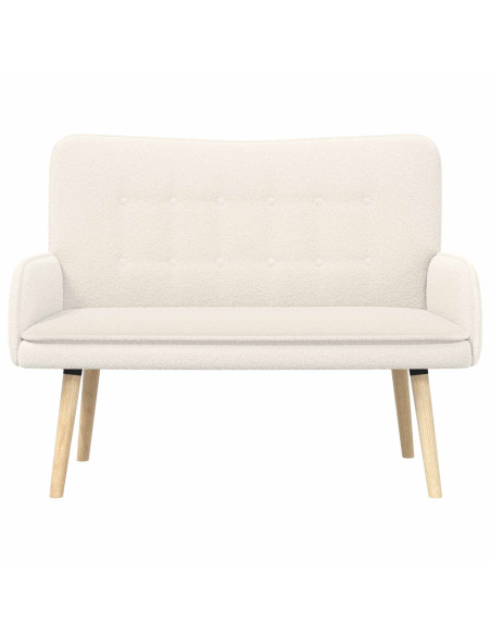 Divano a 2 Posti Crema 115 x 61 x 87 cm Bouclé