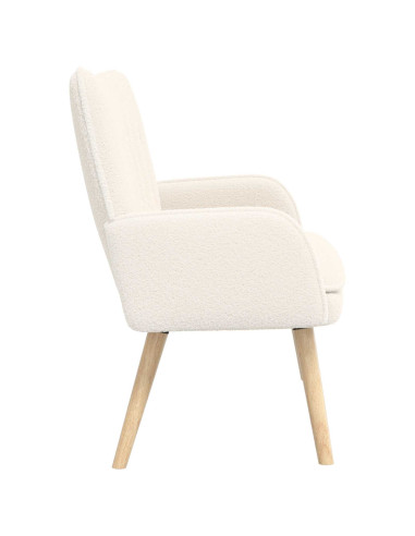 Divano a 2 Posti Crema 115 x 61 x 87 cm Bouclé