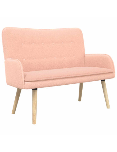 Divano a 2 Posti Rosa 115 x 61 x 87 cm Bouclé