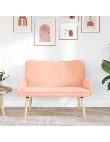 Divano a 2 Posti Rosa 115 x 61 x 87 cm Bouclé