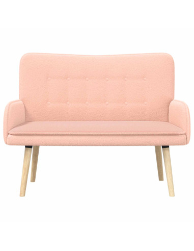 Divano a 2 Posti Rosa 115 x 61 x 87 cm Bouclé