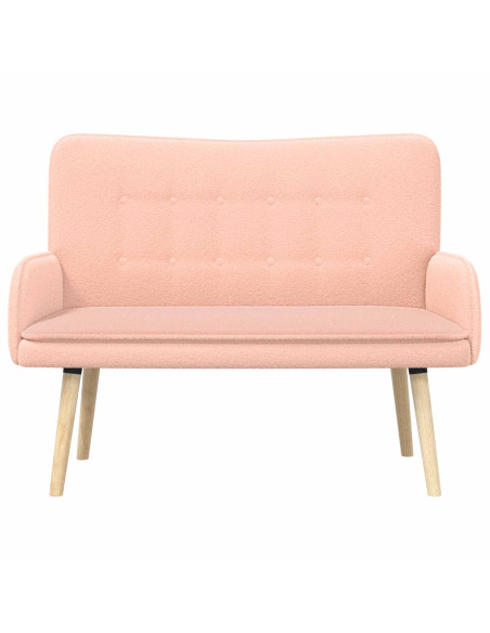 Divano a 2 Posti Rosa 115 x 61 x 87 cm Bouclé
