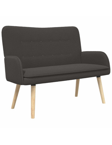 Divano a 2 Posti Grigio Scuro 115 x 61 x 87 cm Bouclé