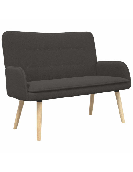 Divano a 2 Posti Grigio Scuro 115 x 61 x 87 cm Bouclé