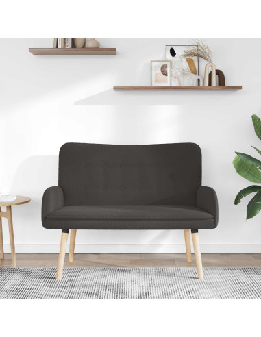 Divano a 2 Posti Grigio Scuro 115 x 61 x 87 cm Bouclé