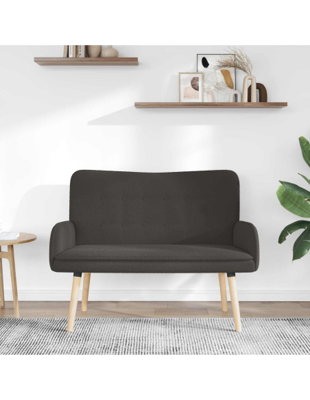 Divano a 2 Posti Grigio Scuro 115 x 61 x 87 cm Bouclé