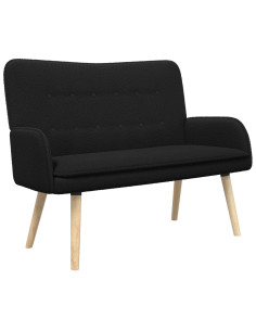 Divano a 2 Posti Nero 115 x 61 x 87 cm Bouclé 2