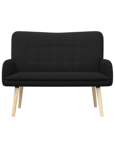 Divano a 2 Posti Nero 115 x 61 x 87 cm Bouclé