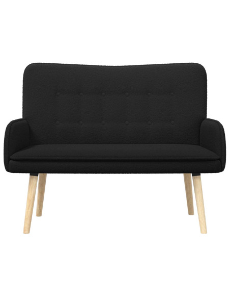 Divano a 2 Posti Nero 115 x 61 x 87 cm Bouclé