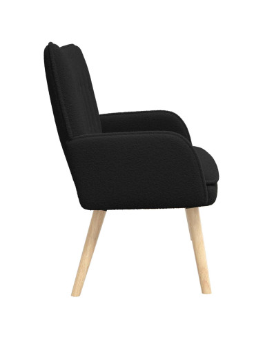 Divano a 2 Posti Nero 115 x 61 x 87 cm Bouclé