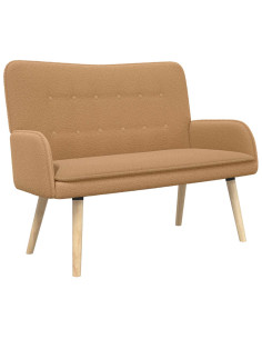 Divano a 2 Posti Beige 115 x 61 x 87 cm Bouclé 2
