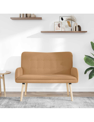 Divano a 2 Posti Beige 115 x 61 x 87 cm Bouclé
