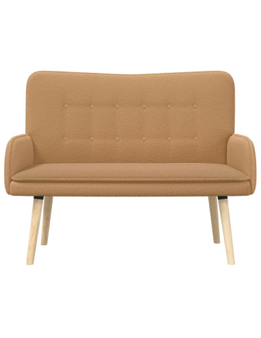 Divano a 2 Posti Beige 115 x 61 x 87 cm Bouclé