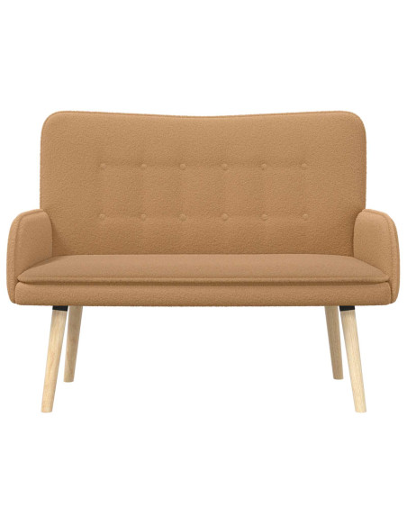 Divano a 2 Posti Beige 115 x 61 x 87 cm Bouclé