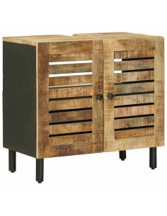 Armadio sottolavello con porta Marrone e Nero 62 x 33 x 58 cm 2