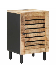 Mobile da Bagno con porta Marrone e Nero 38 x 33,5 x 58 cm 2