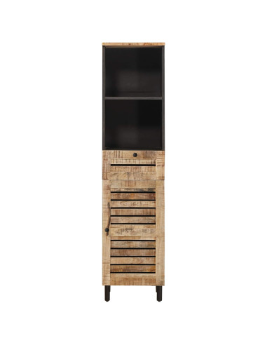 Mobile da Bagno con cassetto Marrone e Nero 38 x 33,5 x 160 cm