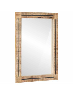 Specchio Montaggio a parete Marrone e Nero 70 x 50 x 3 cm Vetro 2