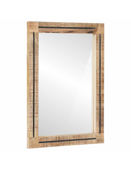 Specchio Montaggio a parete Marrone e Nero 70 x 50 x 3 cm Vetro
