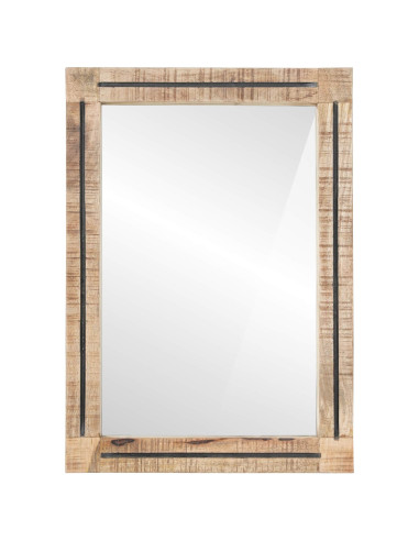 Specchio Montaggio a parete Marrone e Nero 70 x 50 x 3 cm Vetro