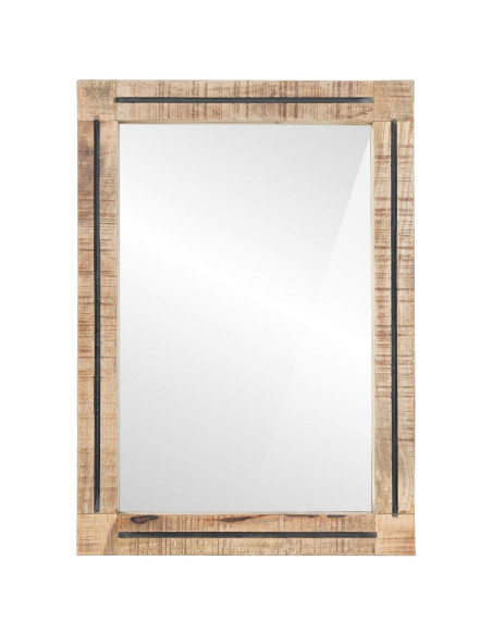Specchio Montaggio a parete Marrone e Nero 70 x 50 x 3 cm Vetro