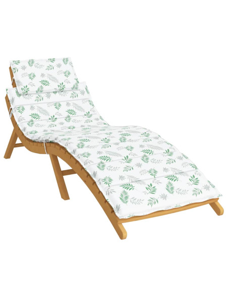 Cuscino per Lettino con Motivo a Foglie in Tessuto Oxford