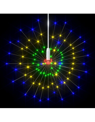 Luci di Natale Fuochi Artificio 2pz Multicolore 20 cm 280 LED